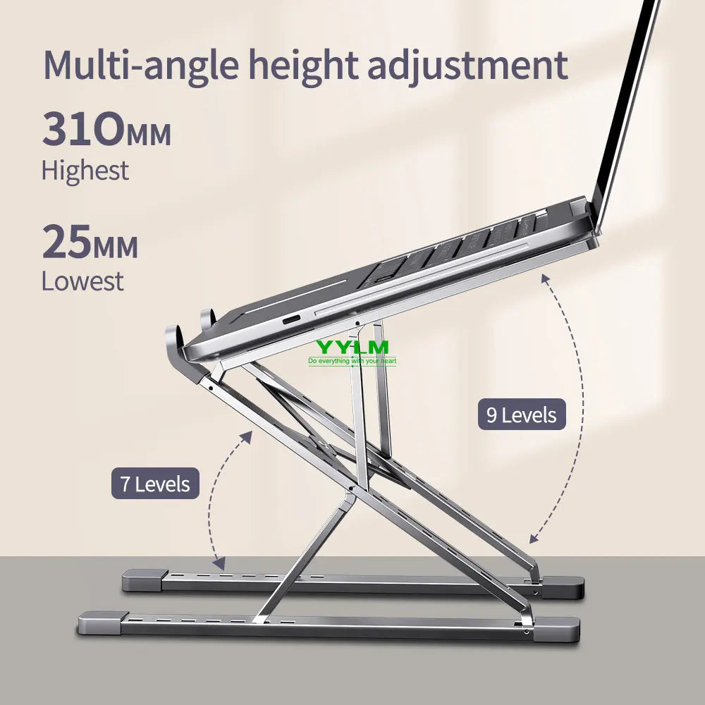 ProLift Aluminum Laptop Stand - Ergonomic Riser with Heat Ventilation